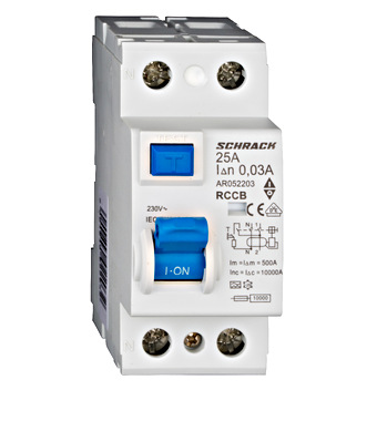 Întreruptor diferential AMPARO (10kA), 25A, 2-poli, 30mA, tip A