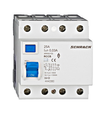 Întreruptor diferenti AMPARO (10kA), 25A, 4-poli, 30mA, tip Al
