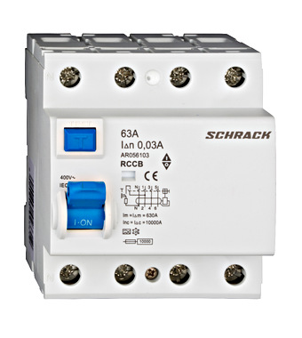 Întreruptor diferentia AMPARO (10kA), 63A, 4-poli, 30mA, tip A