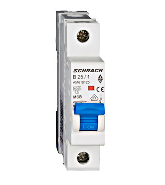 Întreruptor automat modular (MCB) AMPARO 6kA, B 25A, 1-pol SCHRACK