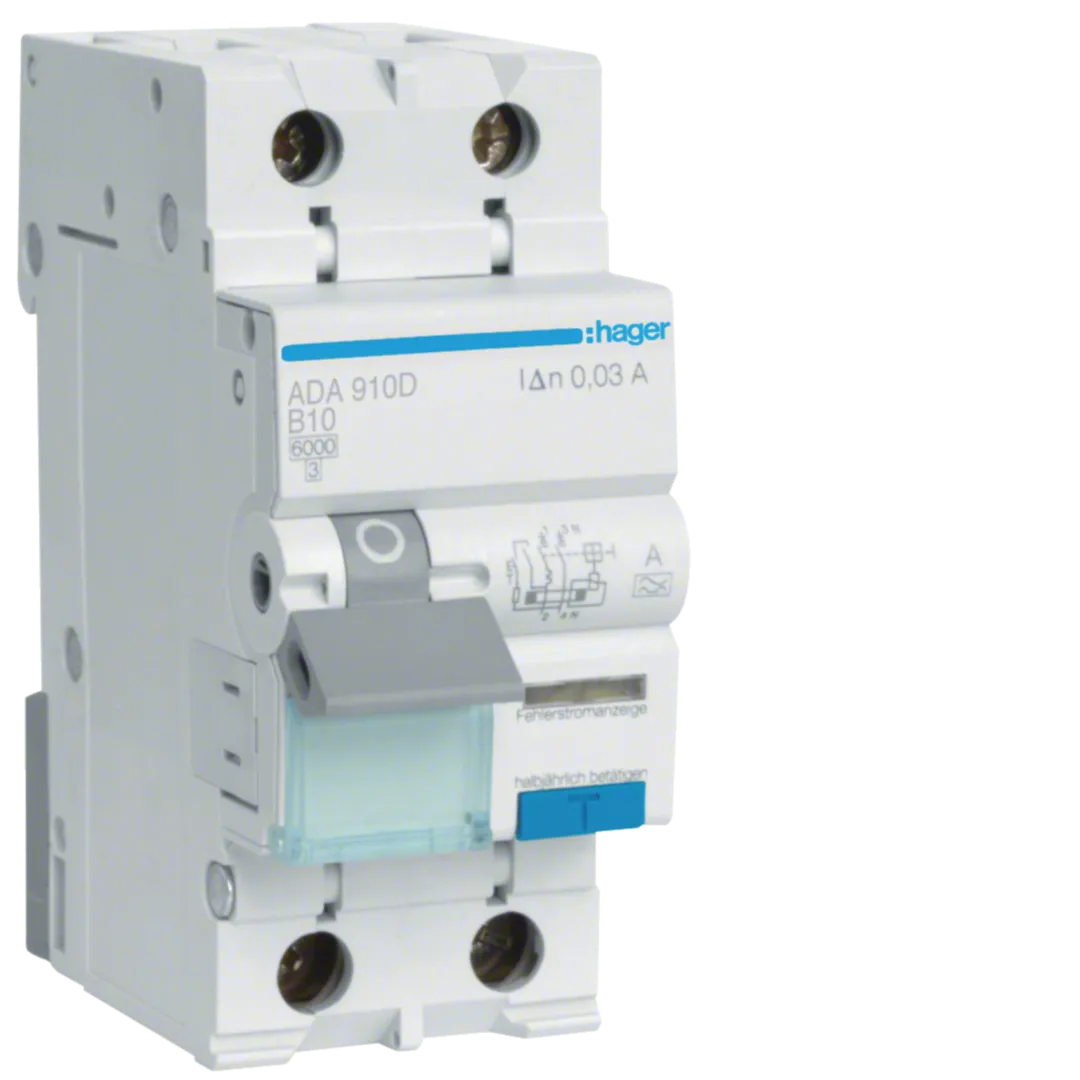 Disjunctor diferential 1P+N 10A, 30mA, B 6kA, tip A