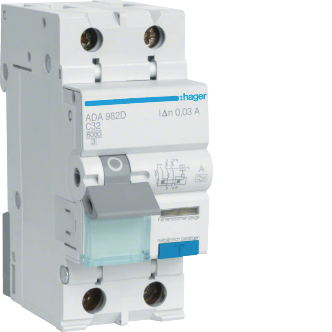 Disjunctor diferential 1P+N 32A, 30mA, C 6kA, tip A