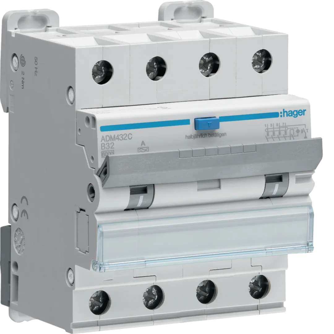 Disjunctor diferential 4P 6kA B-32A 30mA tip A