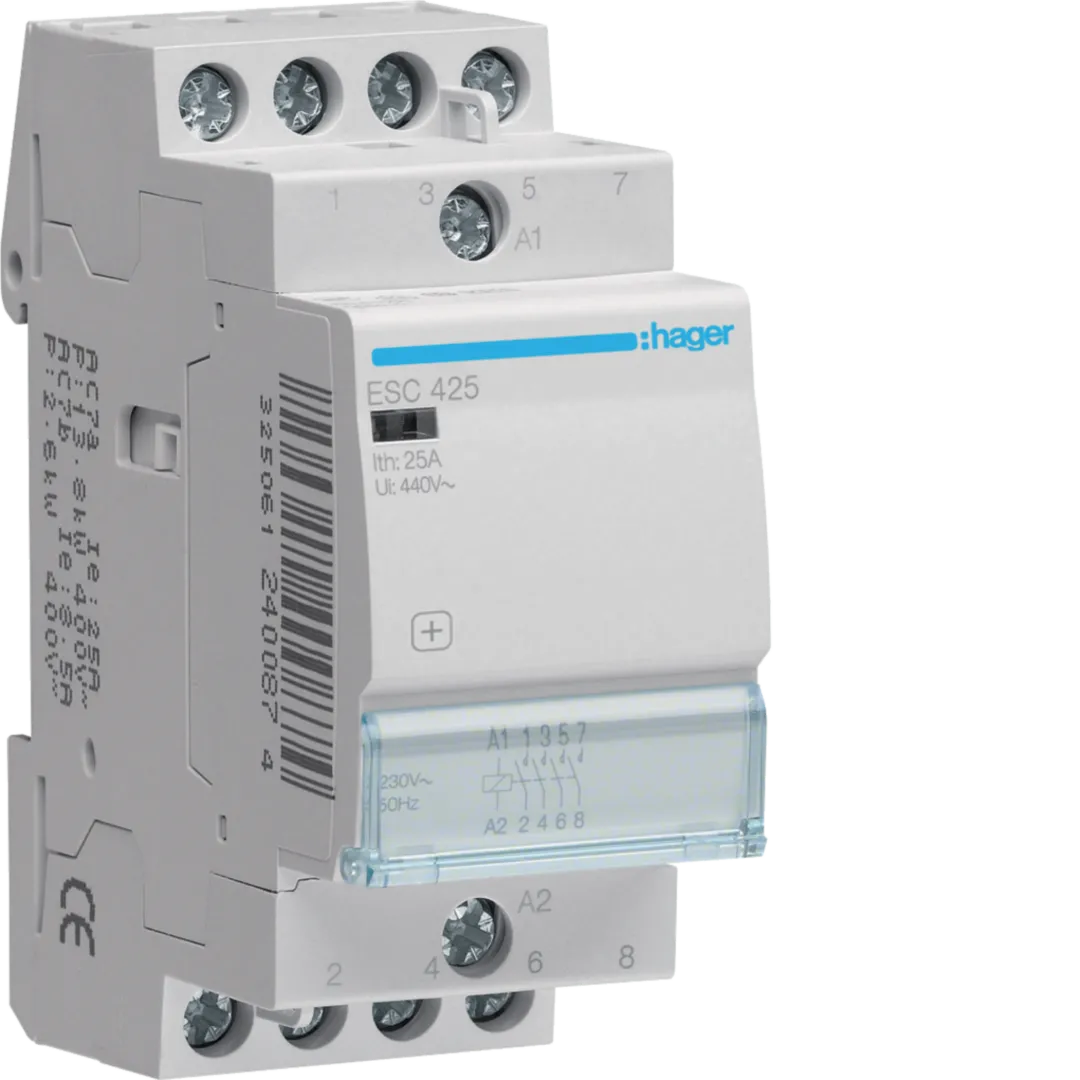 Contactor, 25A, 4ND, 230V