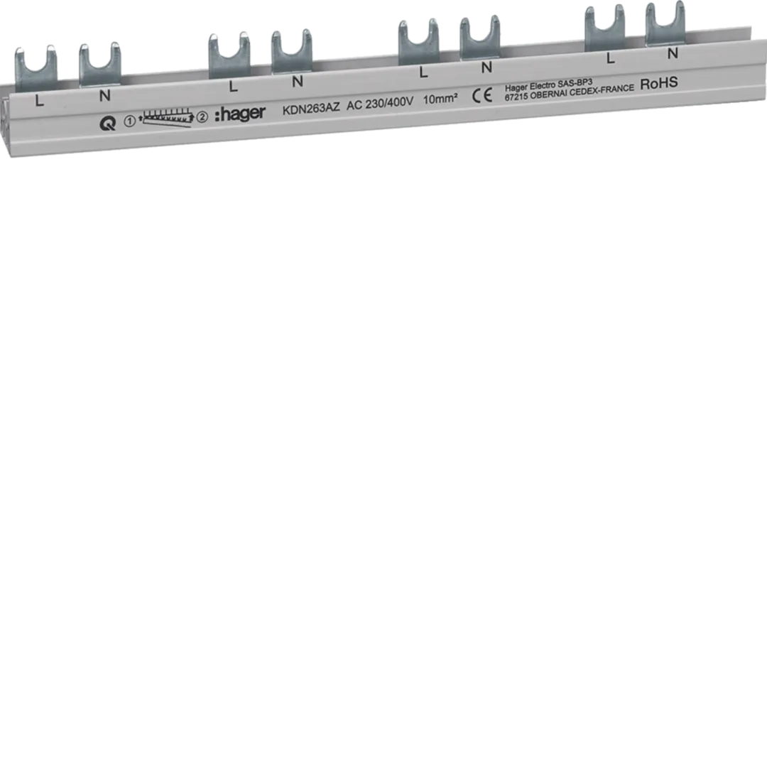 Busbar 2P furca pentru ARFxxxD, 12M 10mmp 63A