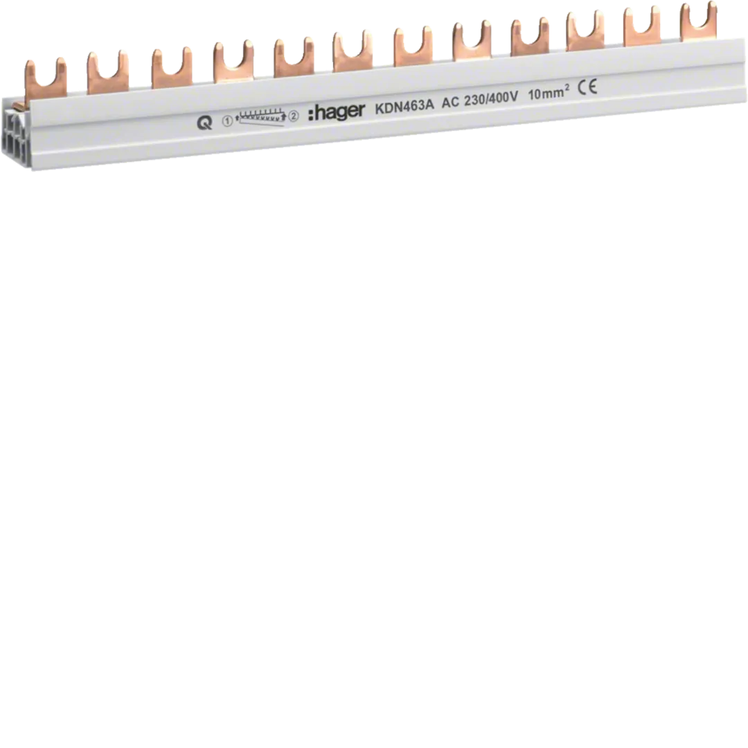 Busbar 4P furca 12M 10mmp 63A