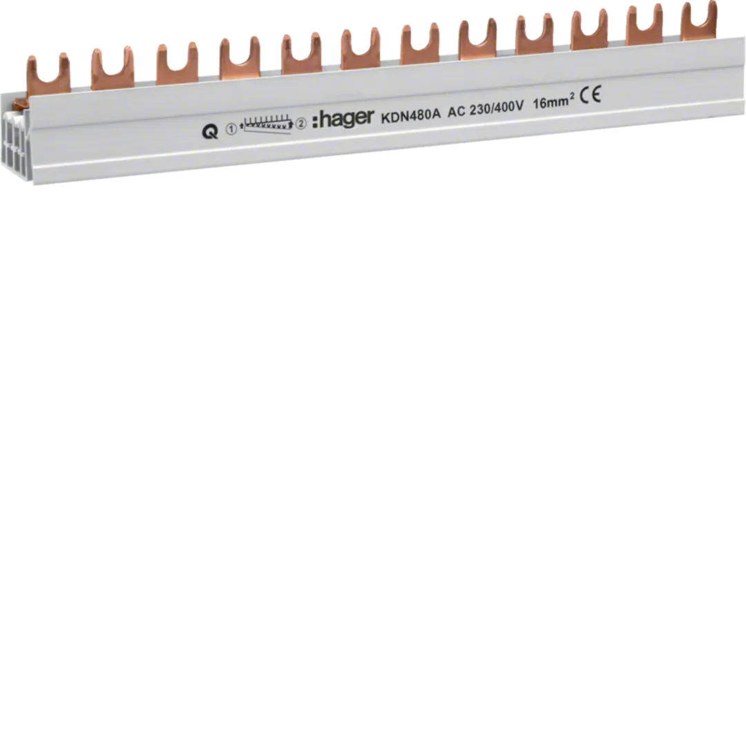 Busbar 4P furca 12M 16mmp 80A