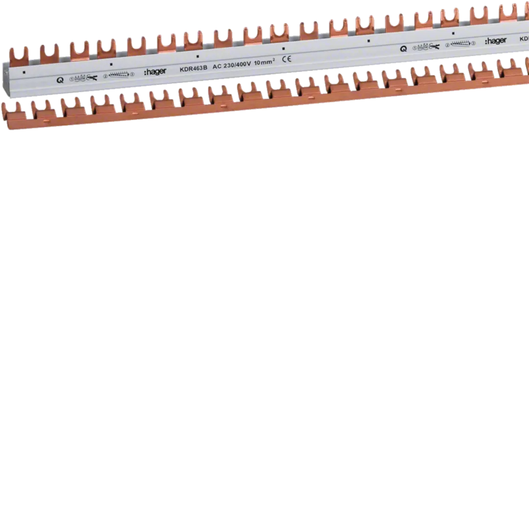 Busbar 4P furca 56M 10mmp 63A, predecupaj