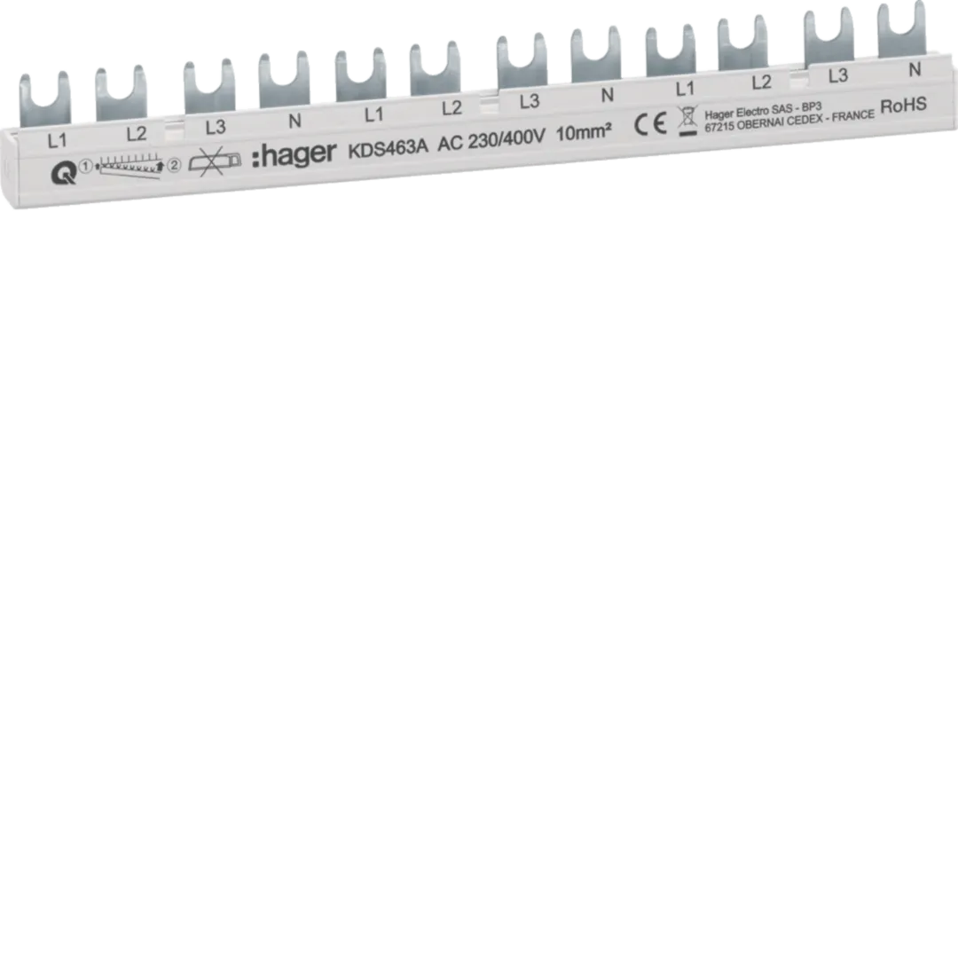 Bareta 3P+N 63A furca 10mmp 12M 63A QB