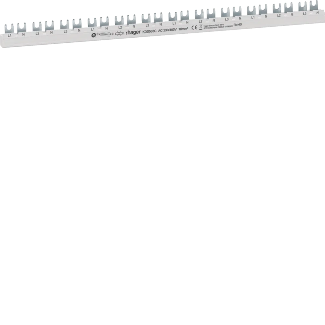Busbar  63A furcă 10mmp 24M, 1PNx12 QB