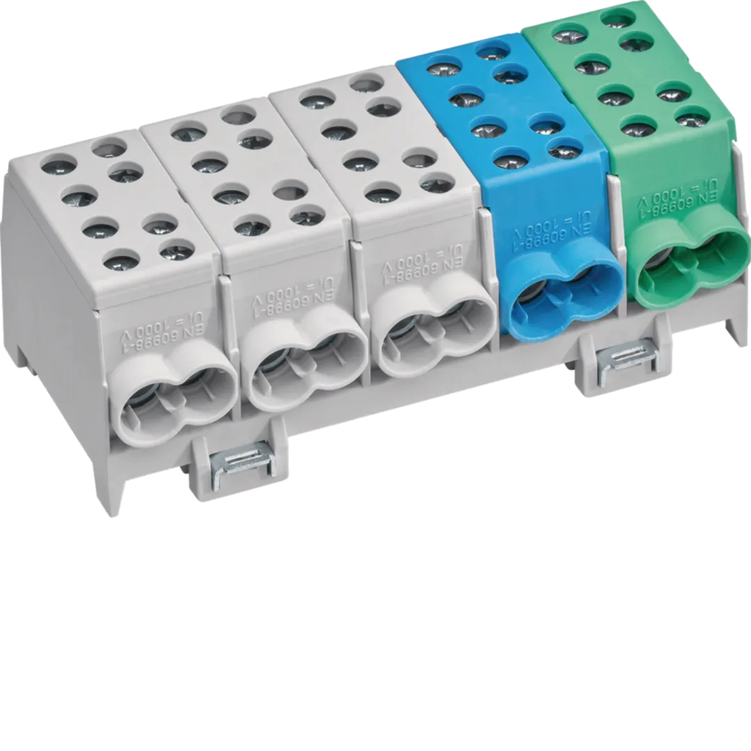 Distribuitor 5 poli, 2x35mmp-2x25mmp, IP20, 3xL, 1xPE, 1xN, 100A