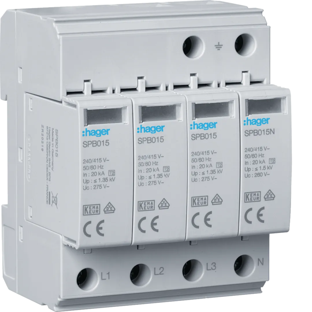 Descarcator supratensiune T2 4P 20kA